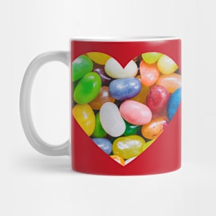 Jelly Beans Candy Photograph Heart Mug